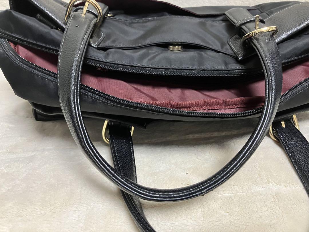 美品　目々澤カバン　2Way　ビジネス　小旅行　大容量　PC　B4収納可　軽量