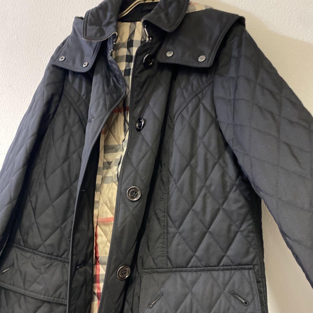極美品　Burberry  バーバリー  フード付きキルティングコート48