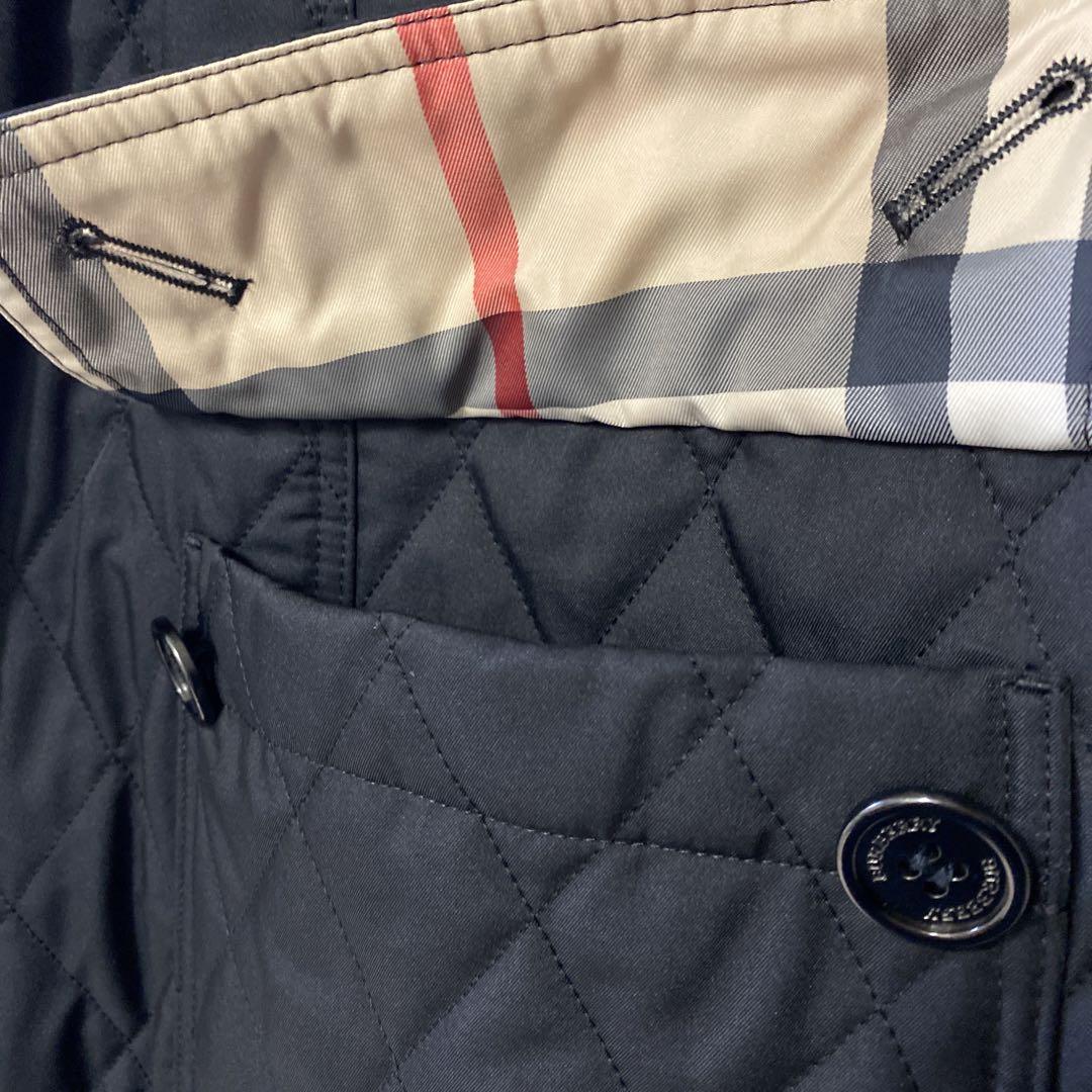 極美品　Burberry  バーバリー  フード付きキルティングコート48