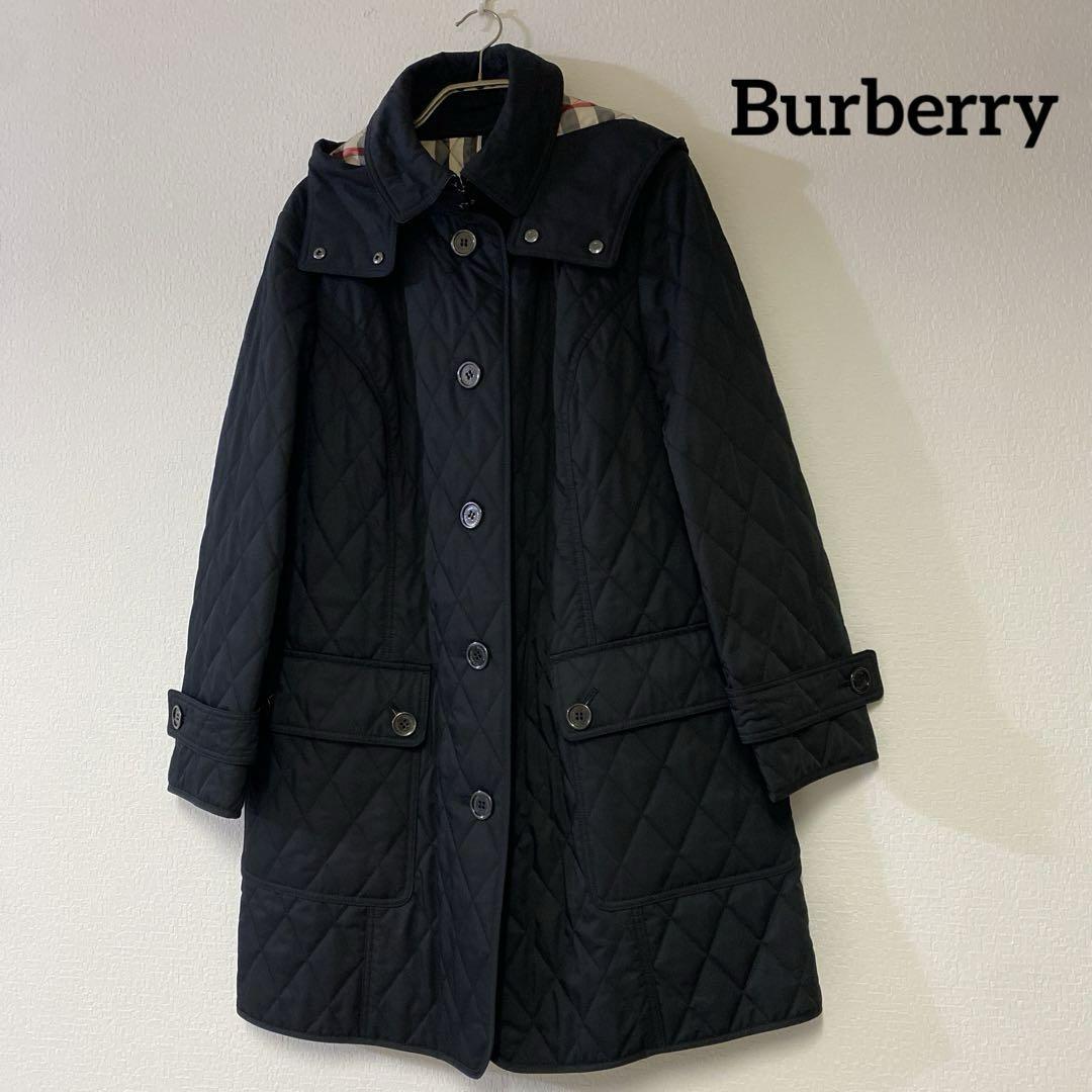 極美品　Burberry  バーバリー  フード付きキルティングコート48