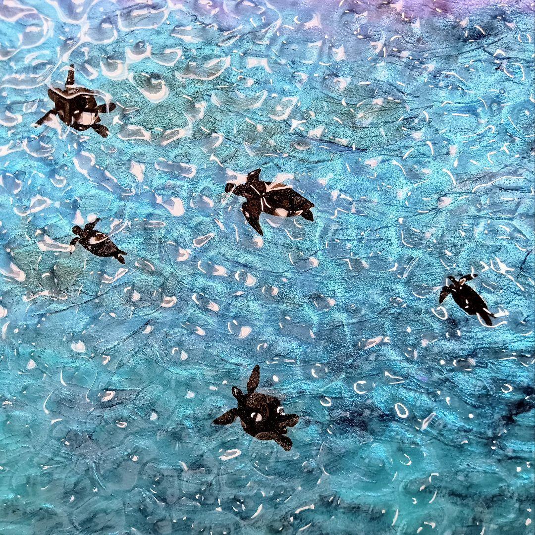 レジンアート 凹凸 海 水面アート No1