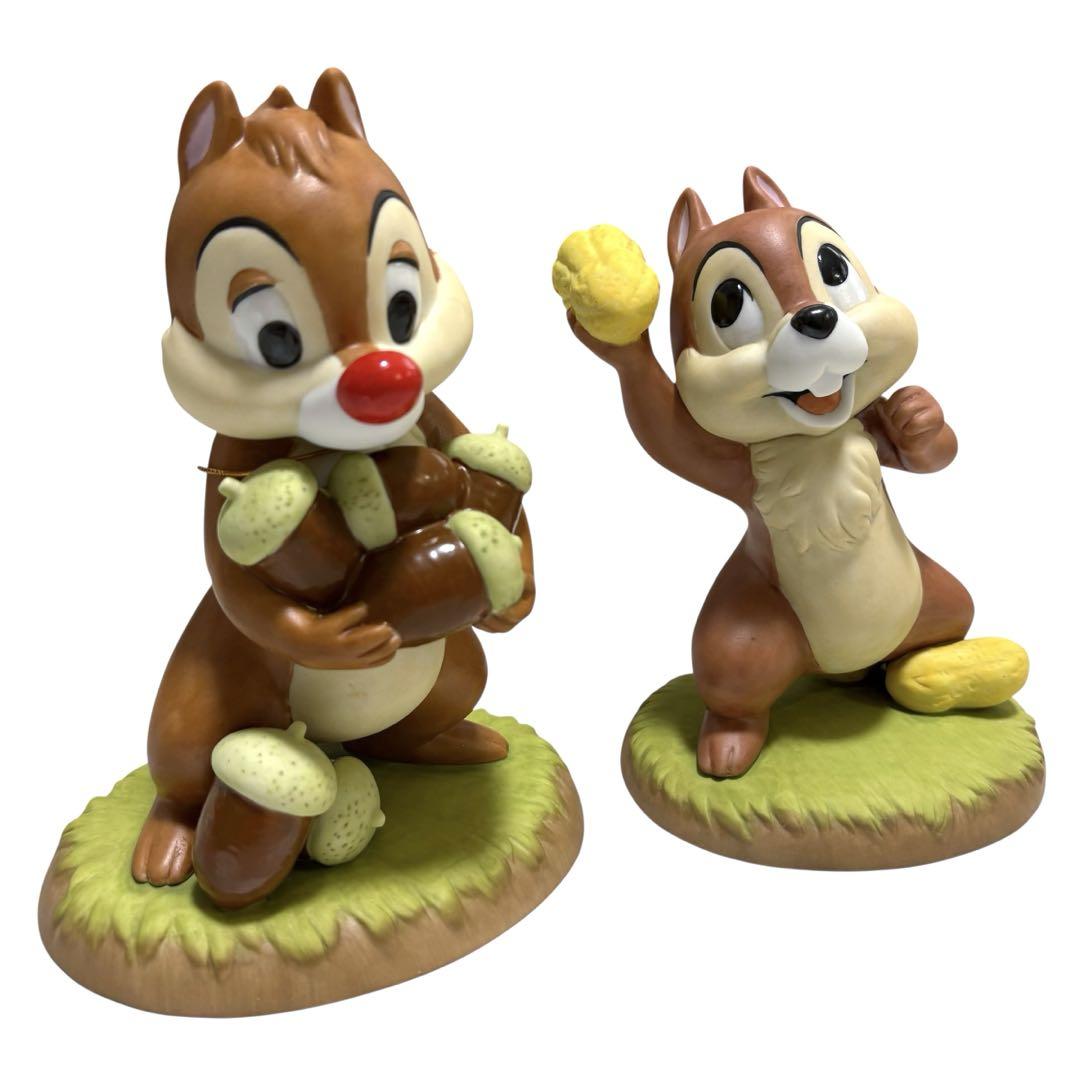 【訳あり】チップとデール　置物　加藤工芸　ディズニー 加藤工芸 Disney ディズニー チップ＆デール 置物 ベンチ