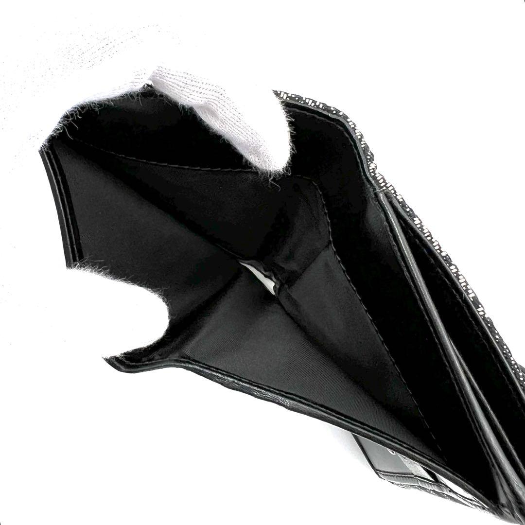 《ほぼ未使用品》Dior トロッター ジャガードコンパクトウォレット三つ折り財布