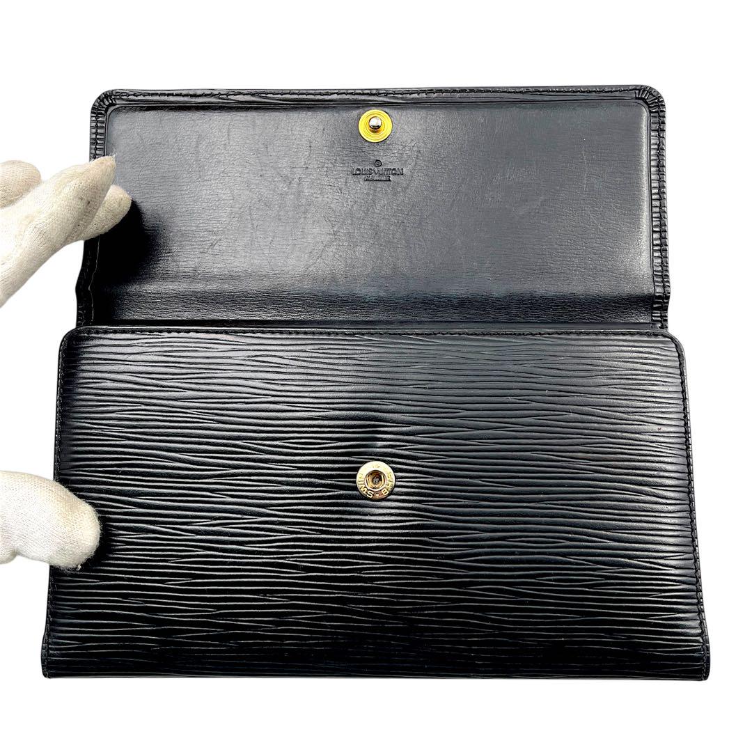 【微美品】 【希少品】 ルイヴィトン マルティエ刻印 エピ 長財布 ブラック 微美品】 【希少品】 ルイヴィトン マルティエ刻印 エピ 長財布