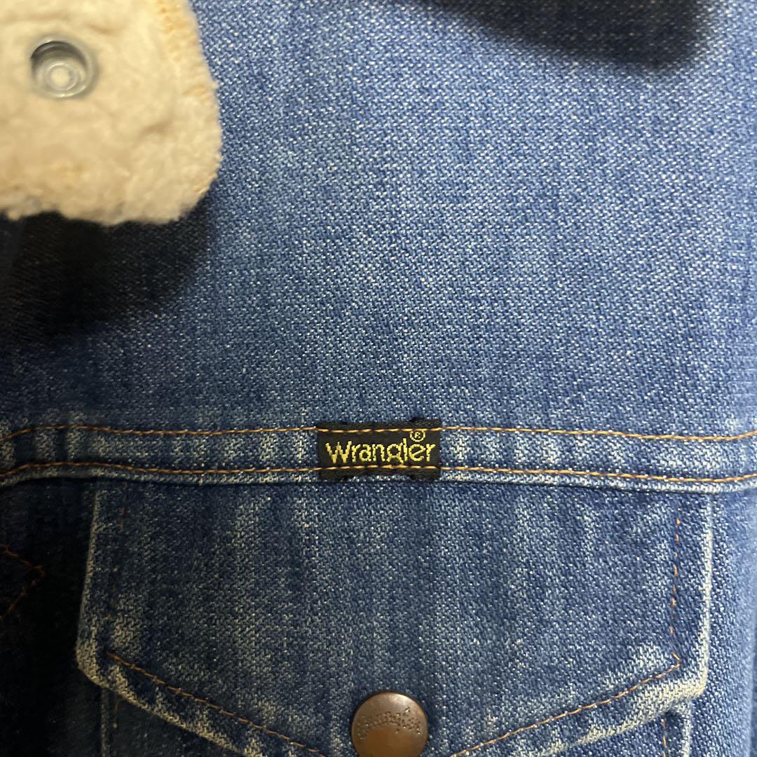 Wrangler ボア襟デニムジャケット L