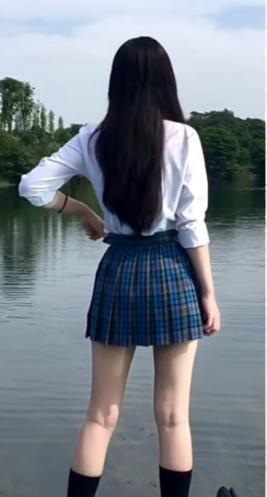 新品 新栄 風 高校 青チェック ミニスカート 制服 コスプレ