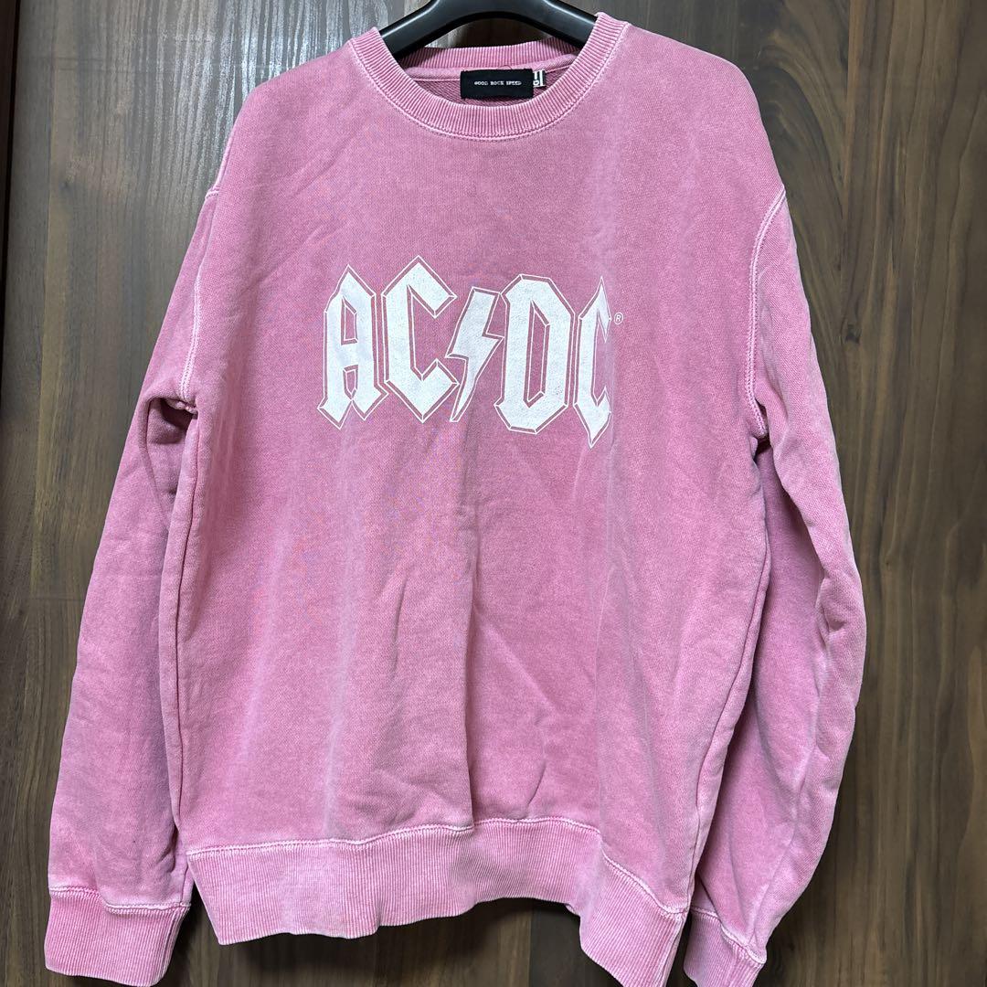 【GOOD ROCK SPEED】ACDC ロゴスウェット　ピンク GOOD ROCK SPEED】ACDC ロゴスウェットピンク