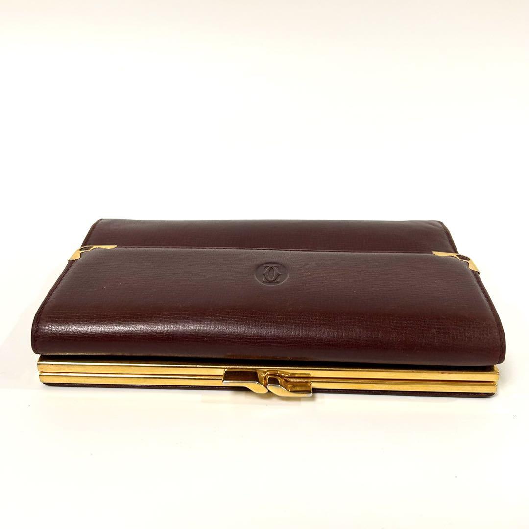 Cartier カルティエ　がま口　二つ折り財布　マストライン　箱付き 中古・古着通販】Cartier (カルティエ) マストラインがま口二