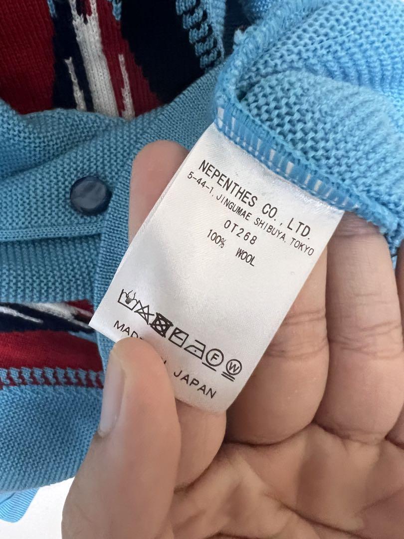 トップス NEEDLES
V Neck Cardigan - Chimayo / BLUE