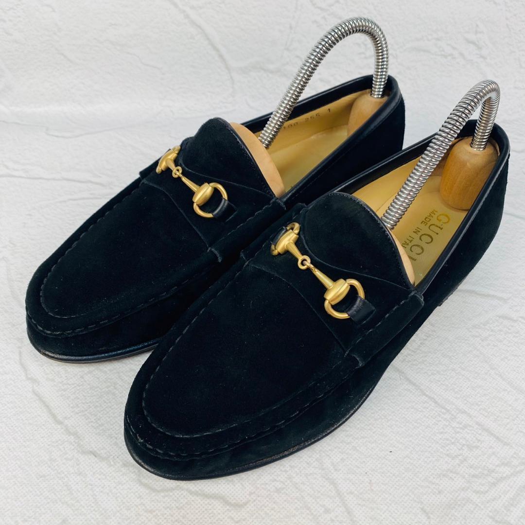 GUCCI スエードホースビットローファー ヨルダーン〕メンズ ホースビット ローファーダークグレー