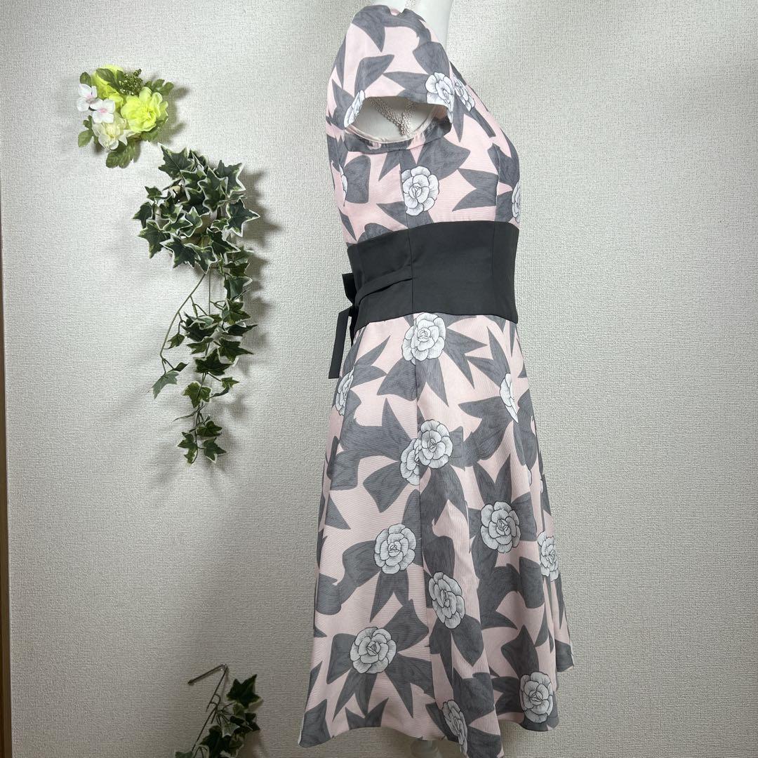 【超美品】M'S GRACY カメリア×リボン　ワンピース サイズ38