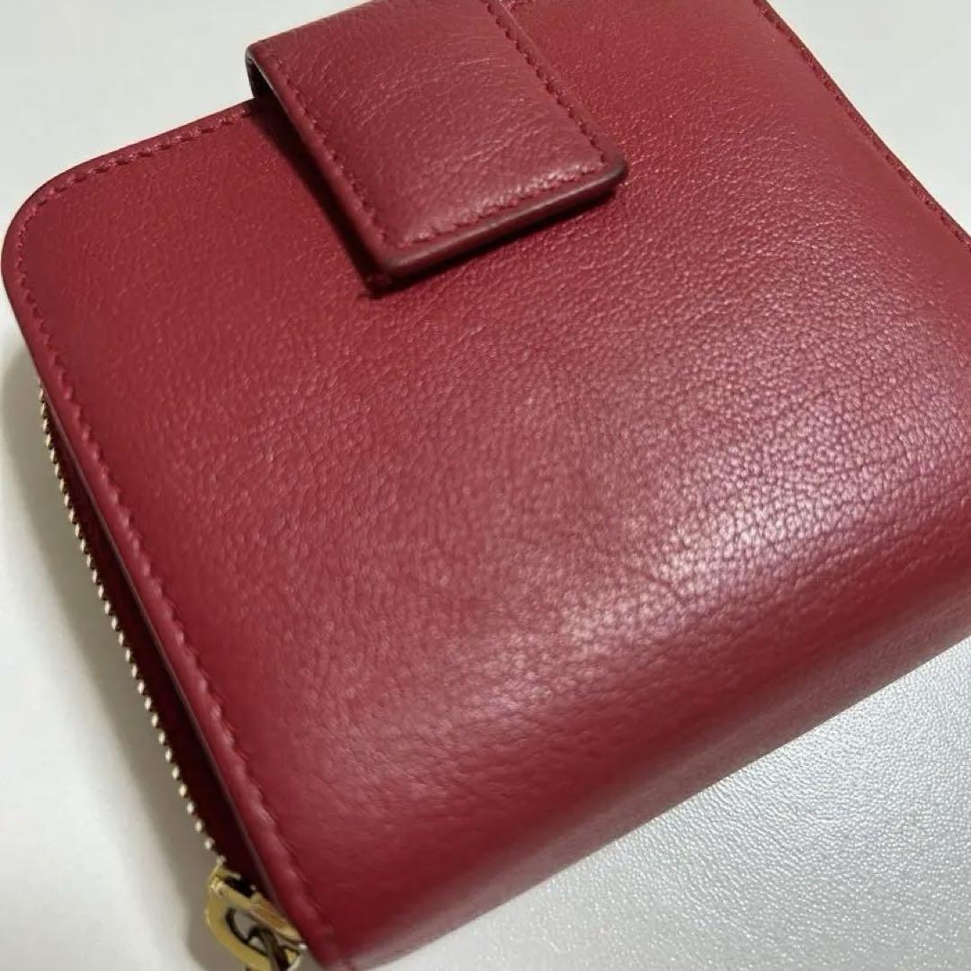 YVESAINTLAURENT イヴサンローラン YSL 財布 二つ折財布 レッド