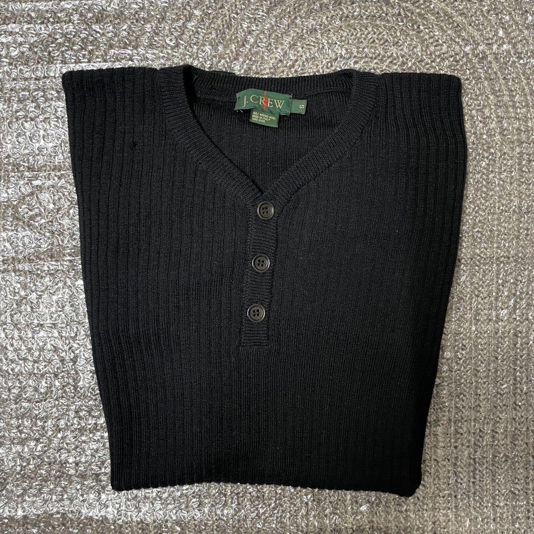 90s j.crew ヘンリーネック made in italy ブラック