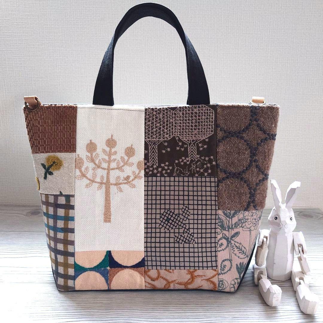 専用」ミナペルホネンキューブ巾着バッグ ハンドメイド