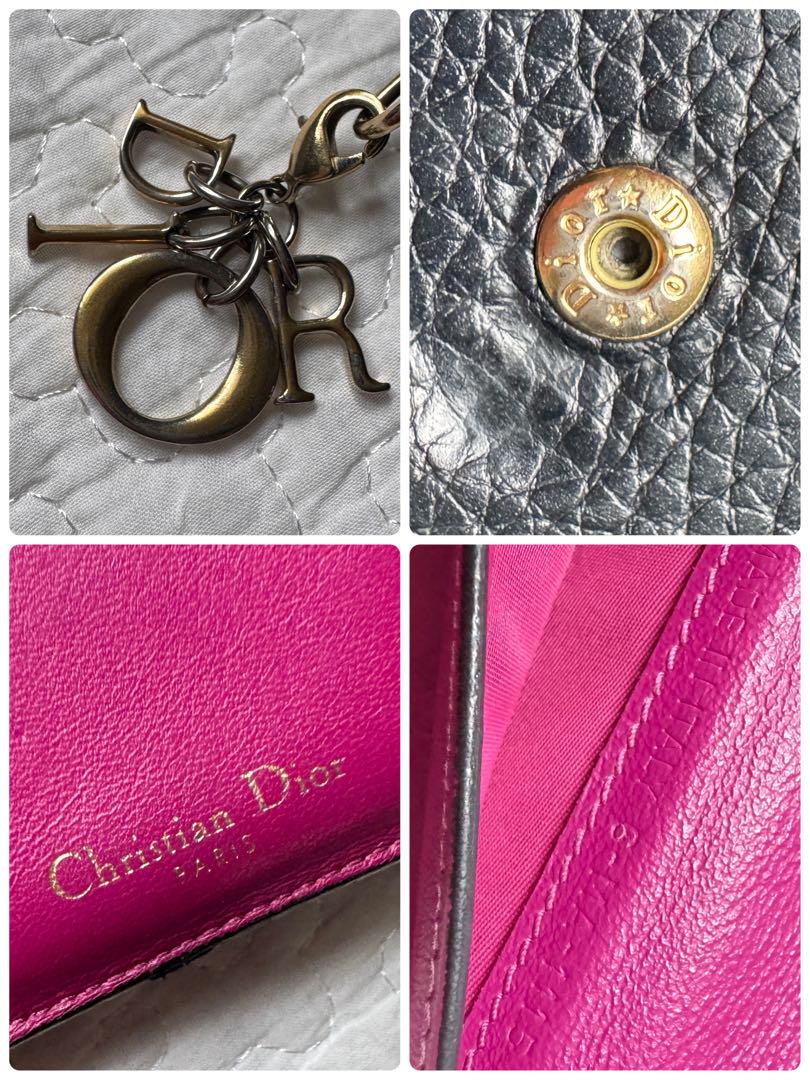 Christian Dior トライフォードウォレット 三つ折り財布 チャーム
