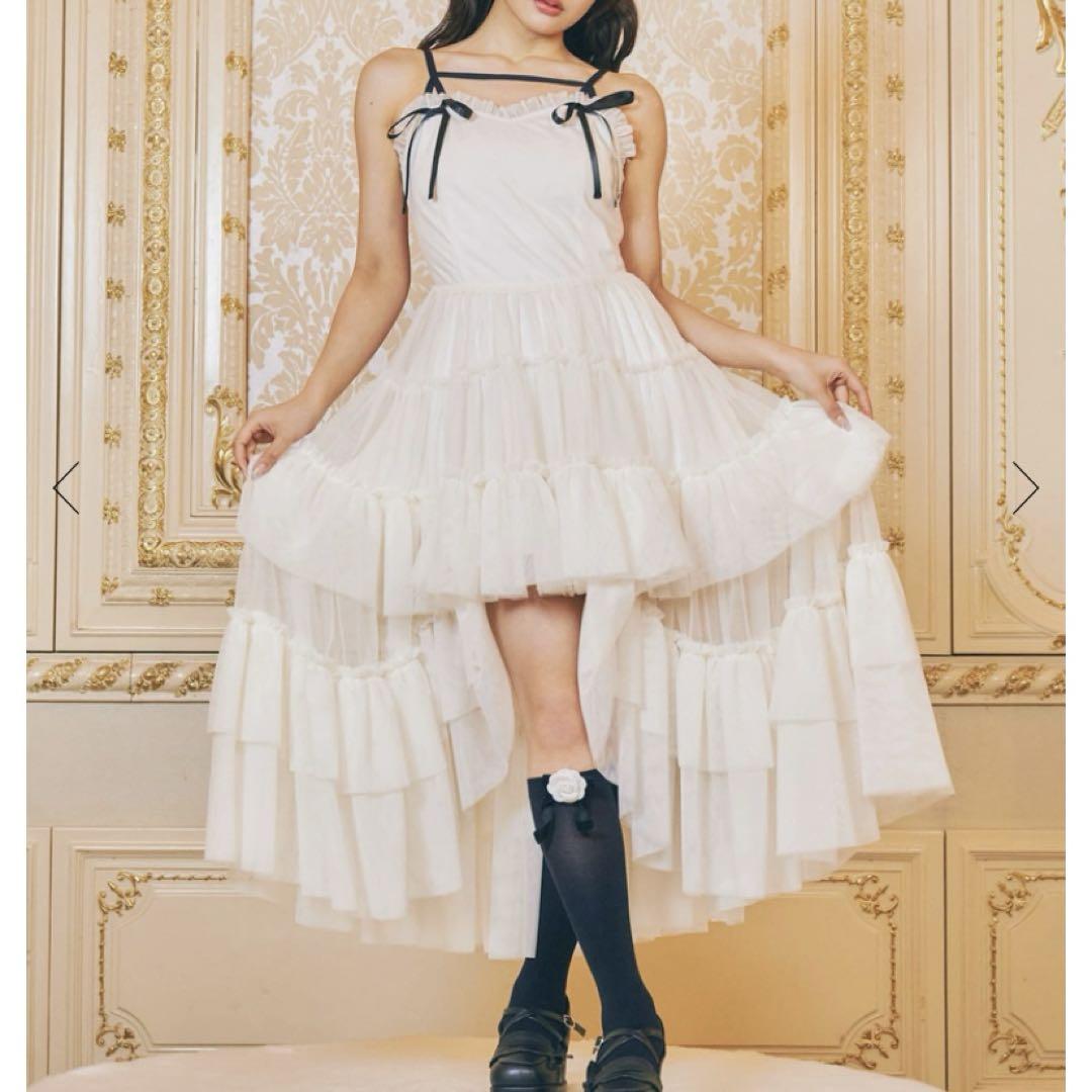 Me roir チュールティアードドーリーキャミOP