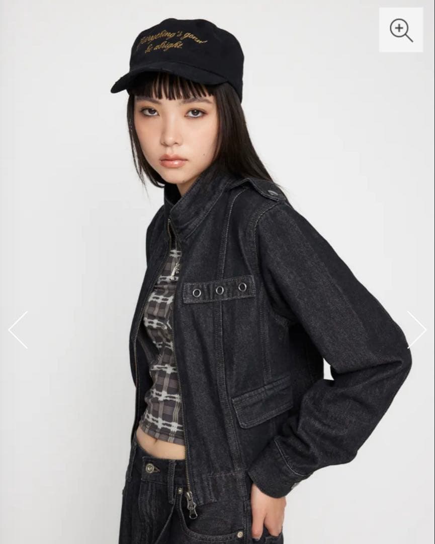 laguagem STAND NECK ZIP デニムジャケット laguagem STAND NECK ZIP デニムジャケット