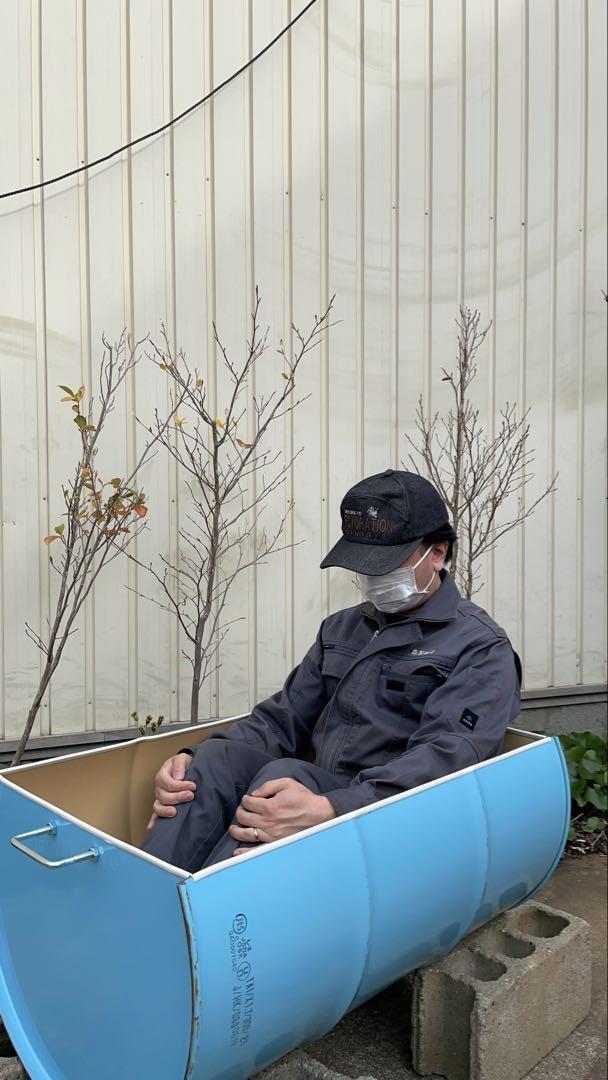 ドラム缶風呂 横置きタイプ すのこ付き