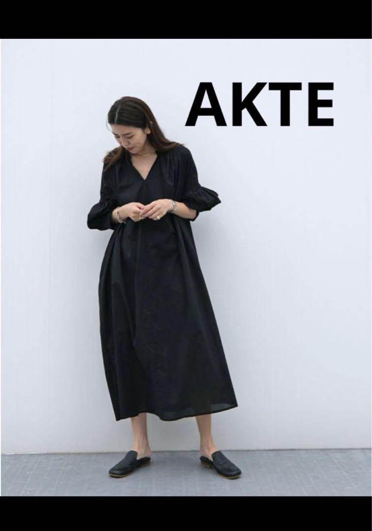 AKTE 完売品　定価16000円　コットンボイルタックワンピース