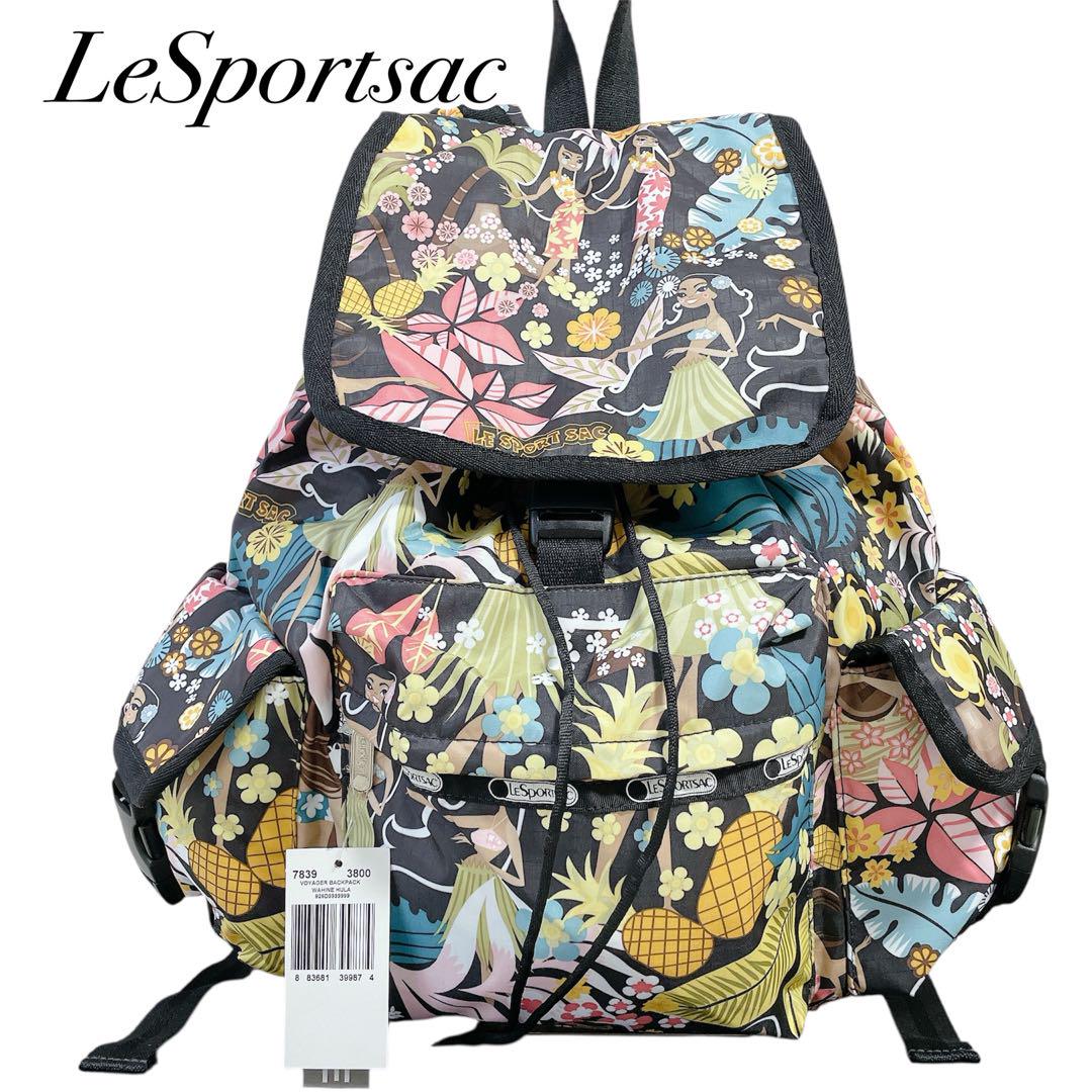 新品　レスポートサック　ハワイ限定　リュック　大容量　総柄　マルチ