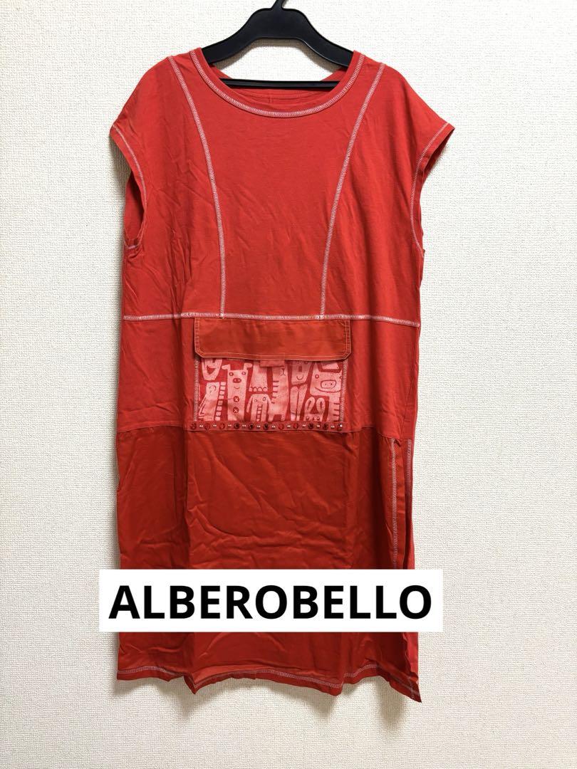 未使用☆【アルベロベロ ALBEROBELLO】〜チュニック〜 半袖 朱色
