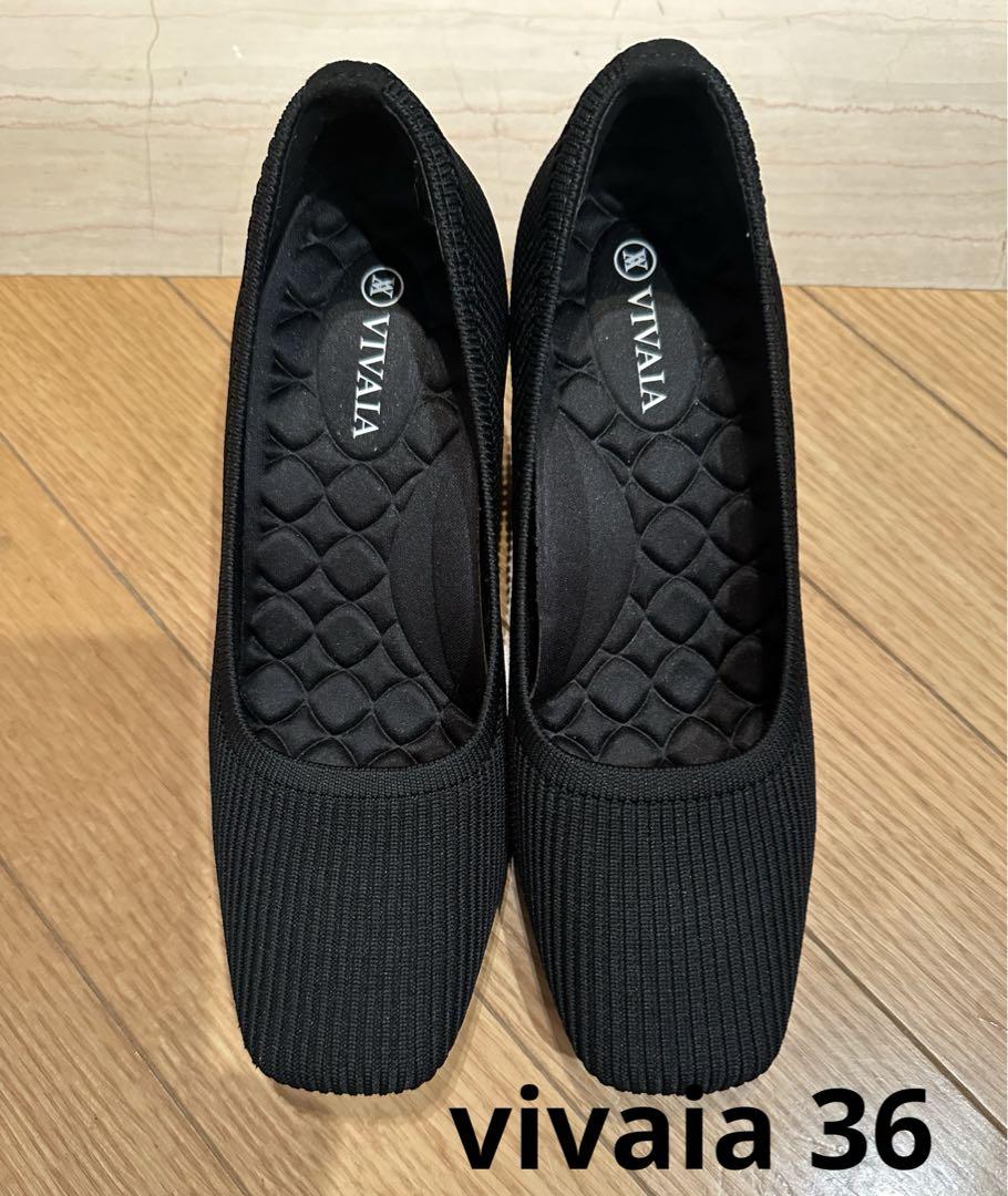 お値下げ　vivaia 36 黒パンプス　22.5