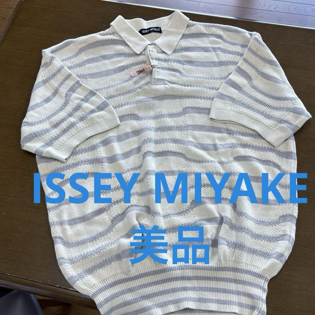 美品　イッセイミヤケ　ISSEY MIYAKE サマーセーター　半袖　ニット　白