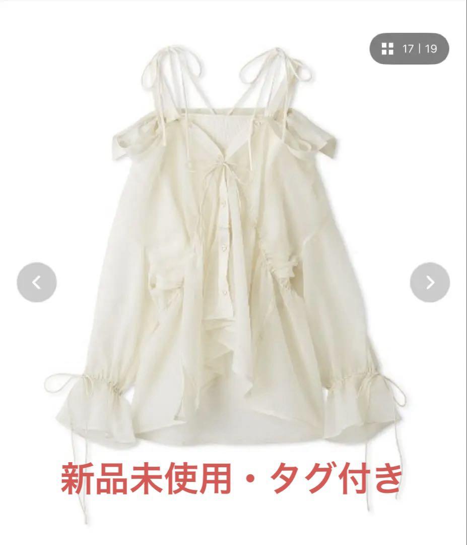 SNIDEL シアーブラウスレイヤードニットプルオーバー