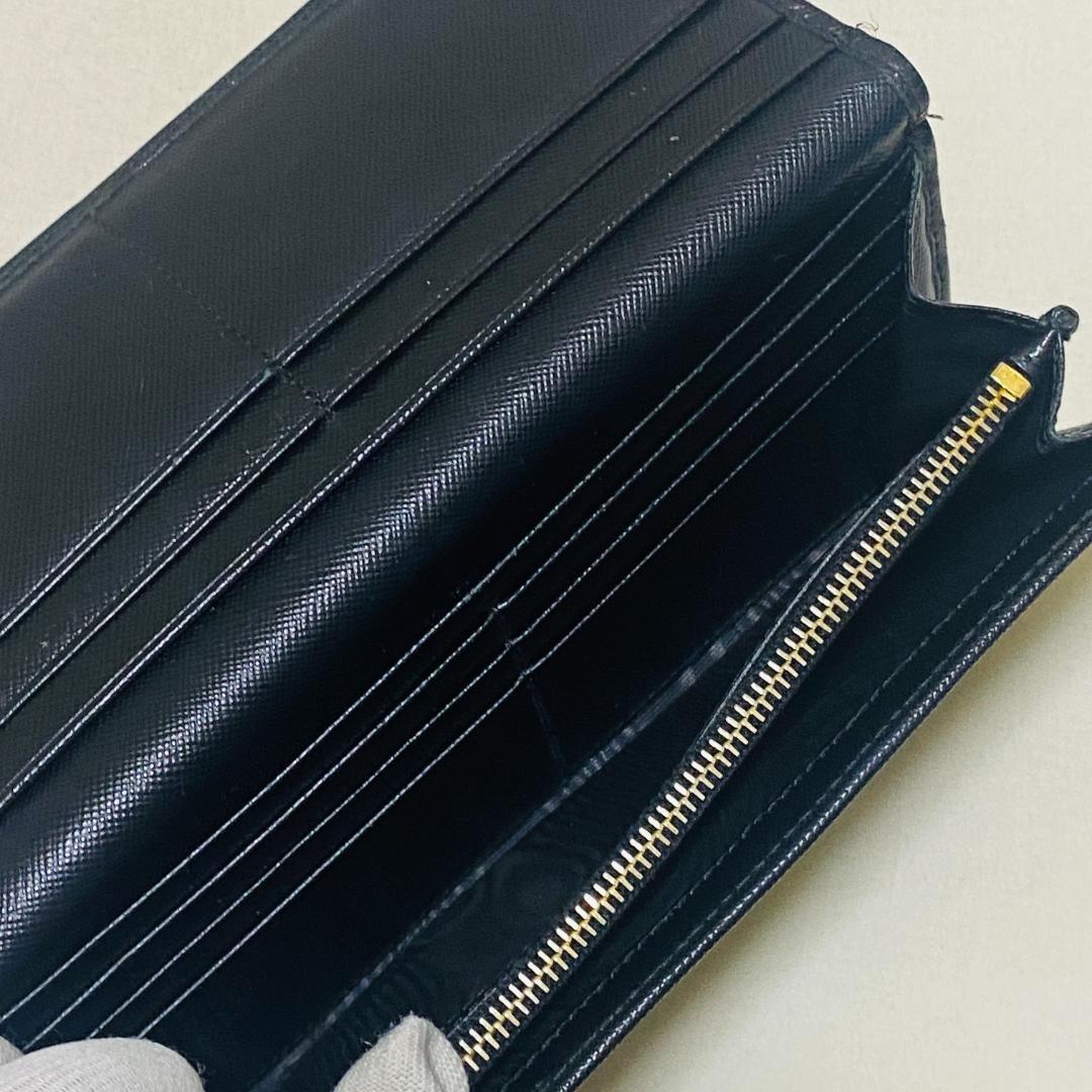 PRADA プラダ サフィアーノレザー 長財布 ブラック
