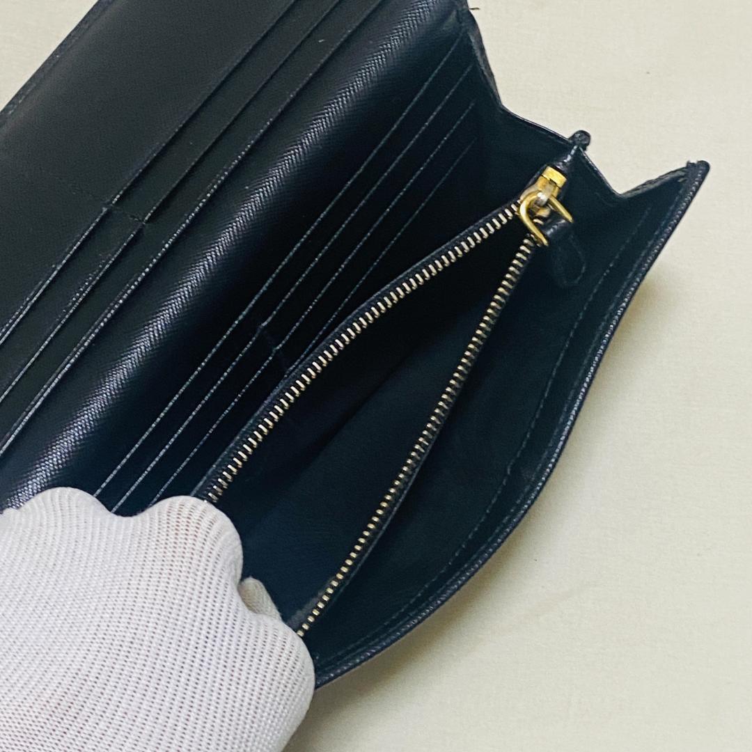PRADA プラダ サフィアーノレザー 長財布 ブラック