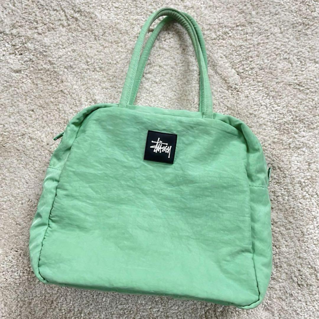 STUSSY ナイロン ハンドバッグ Dreya Bower Bag 緑