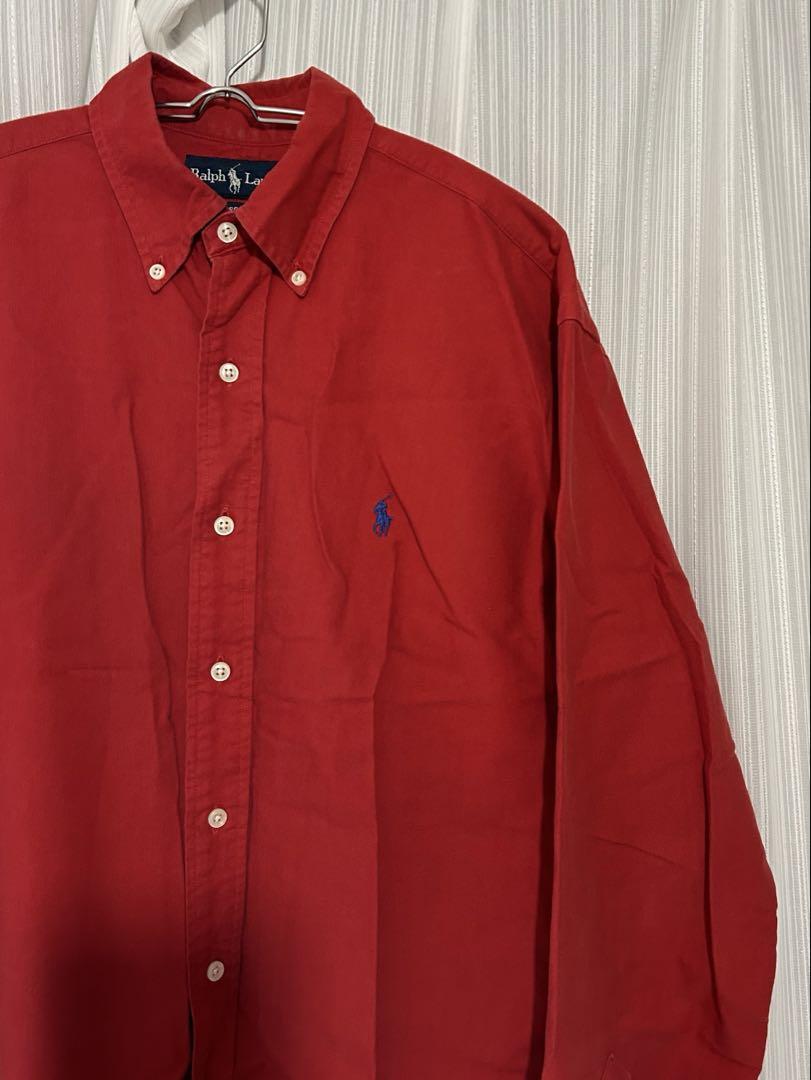 Ralph Lauren 赤 ボタンダウンシャツ オーバー