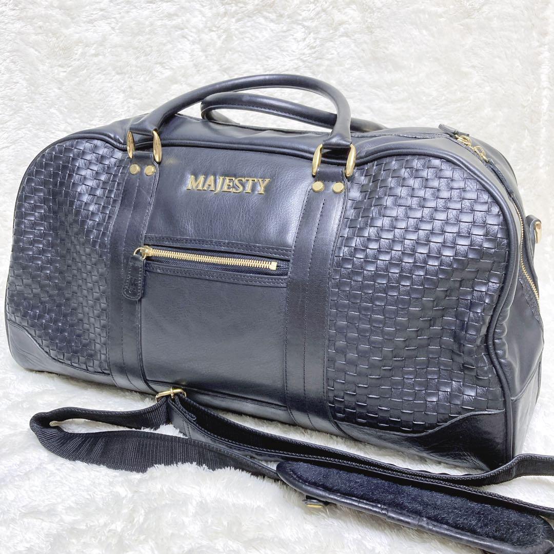MAJESTY ボストンバック　ゴルフバック　レザー マジェスティー】ゴルフバッグ ボストンバッグ 2way 本革