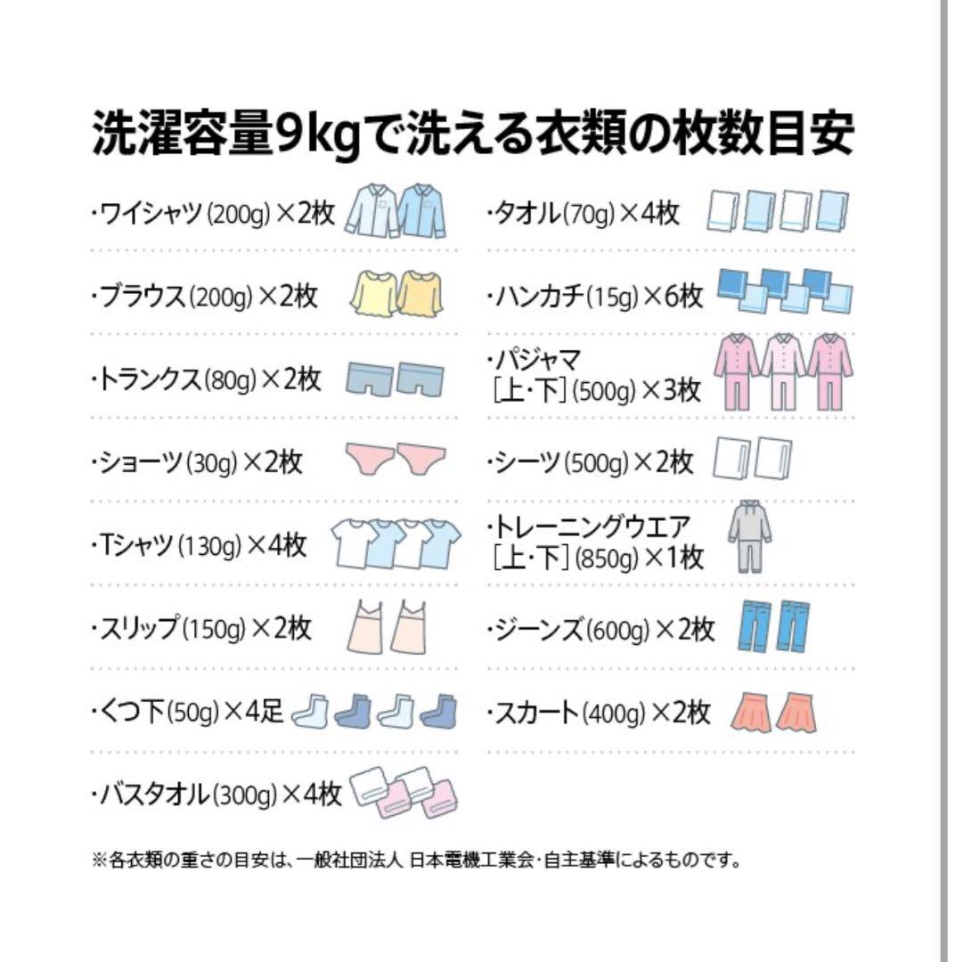 (引取限定) AQUA 23年9月 インバータ洗濯機 9.0kg AQW-V9N