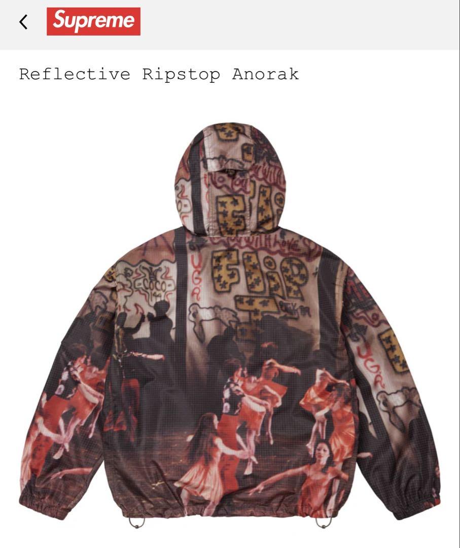 ジャケット・アウター Supreme Reflective Ripstop Anorak XL