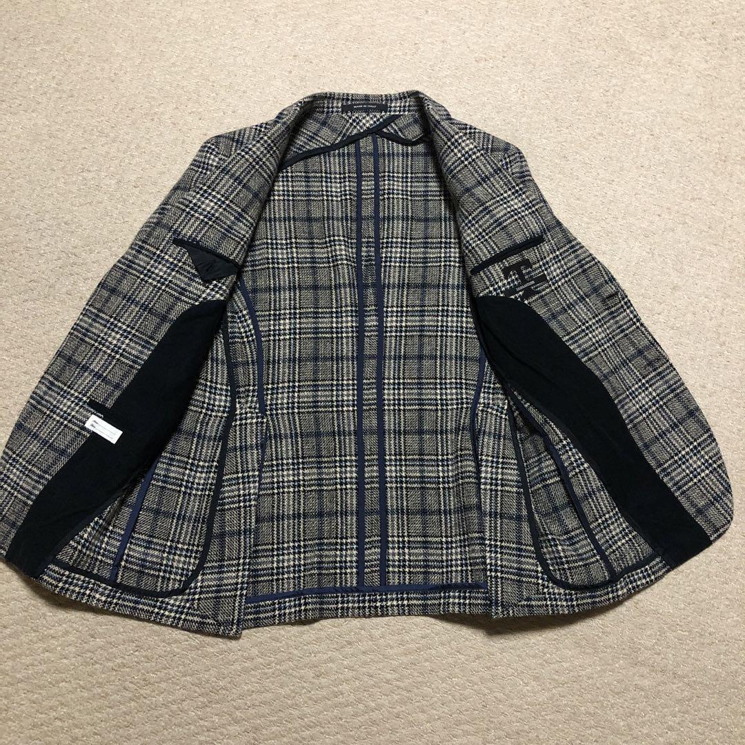 TAGLIATORE チェック柄 テーラードジャケット ウール混合