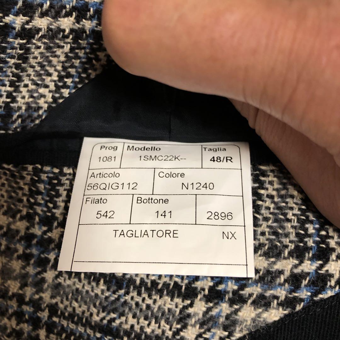 TAGLIATORE チェック柄 テーラードジャケット ウール混合