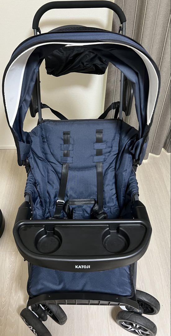 美品　1回使用　カトージ　2人でゴー　二人乗りベビーカー　KATOJI