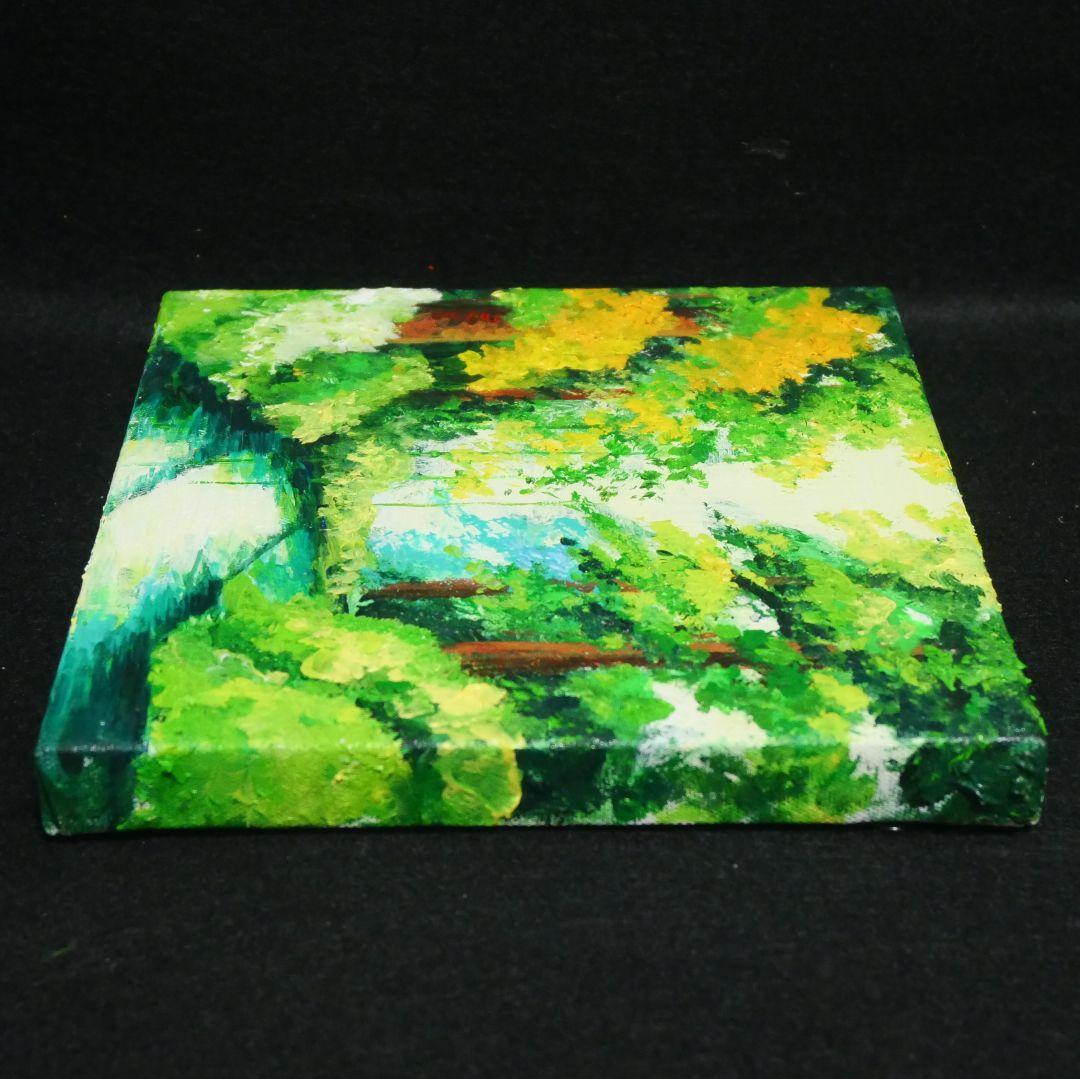 油絵 油彩 油彩画 絵画 絵 アートパネル【森の湖】