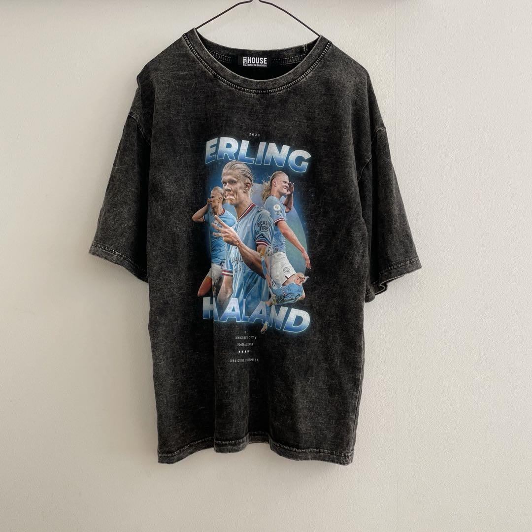 ハーランド　マンチェスターシティ　サッカー　ユニフォーム　古着　90s Tシャツ