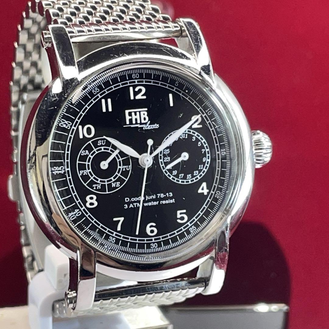 FHB classic Felix Huber Baselクォーツ A3967 FHB Classic 純正SSブレス QZ SWISS製ムーブメント腕時計 - メルカリ