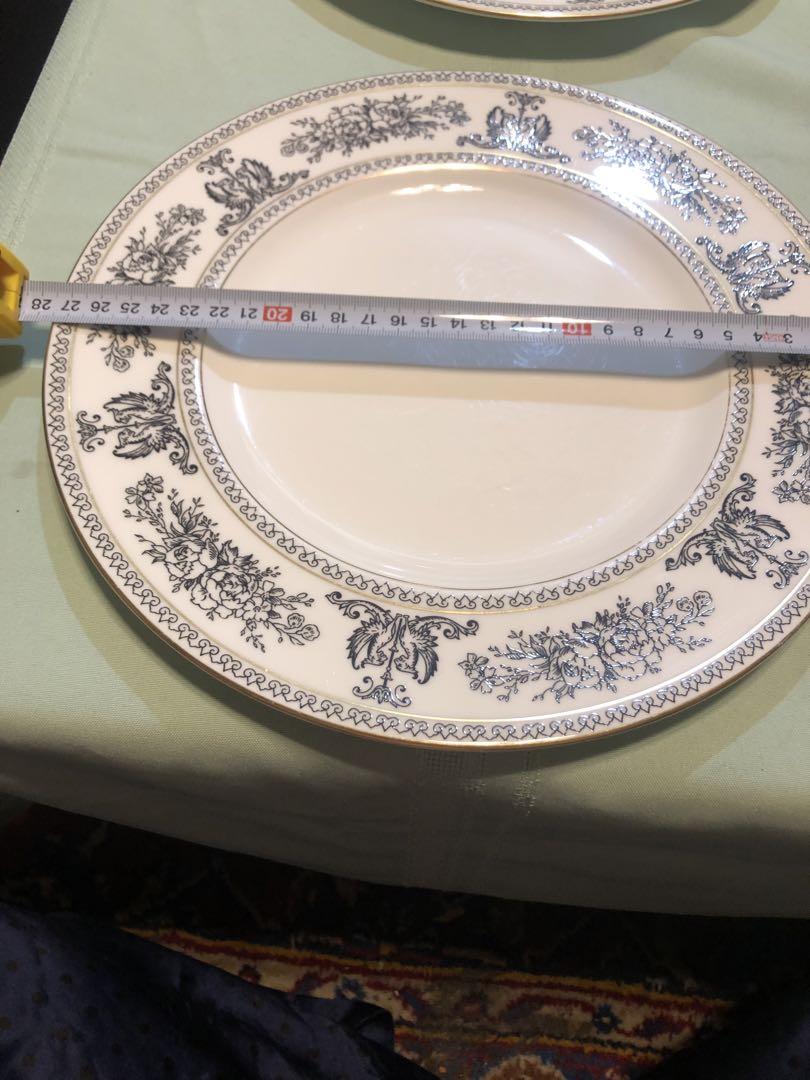 ウェッジウッド ブラックコロンビア 27.5cm 2枚 金縁 美品