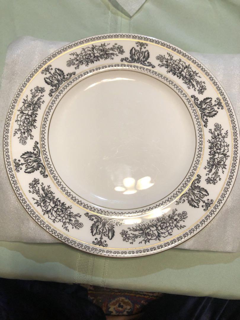 ウェッジウッド ブラックコロンビア 27.5cm 2枚 金縁 美品