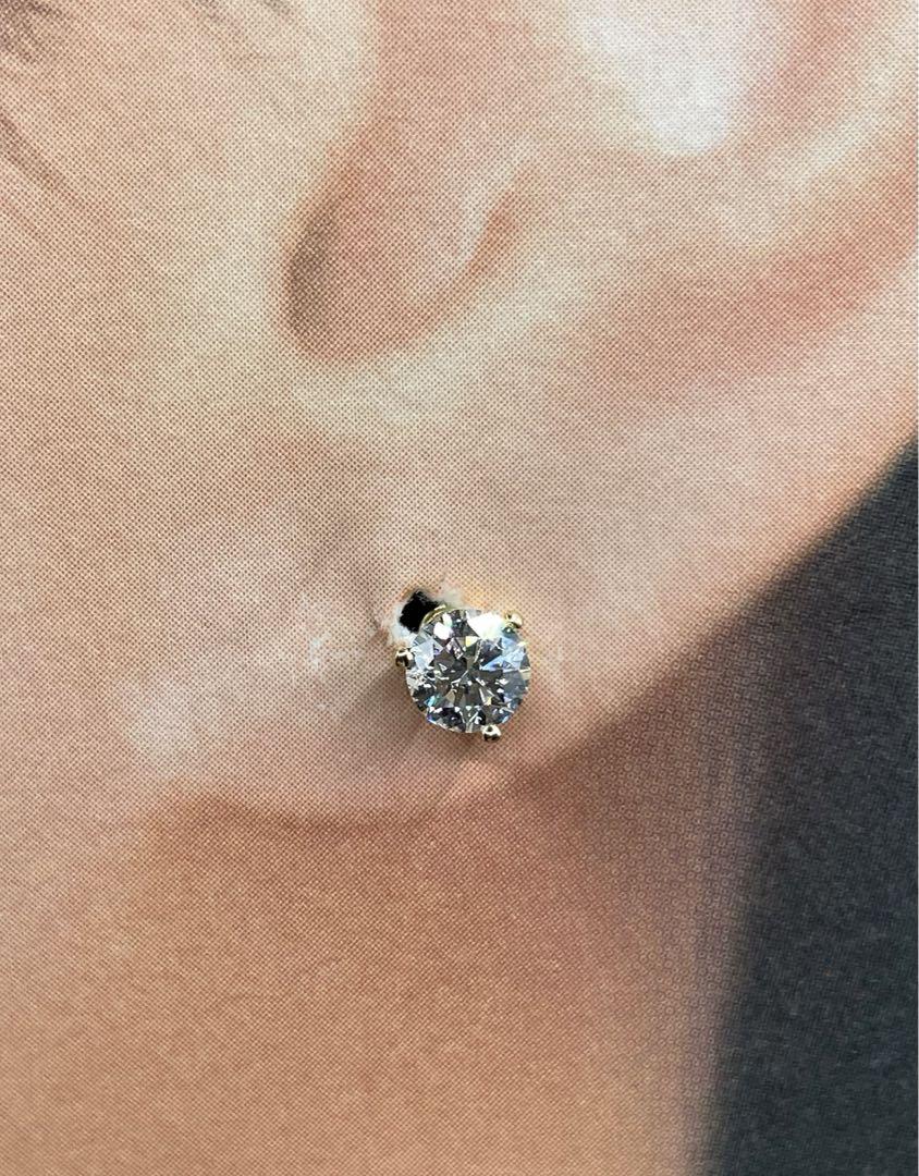 専用JF226★高級ポンテヴェキオ ダイヤモンド0.254ct K18片耳ピアス 画像9