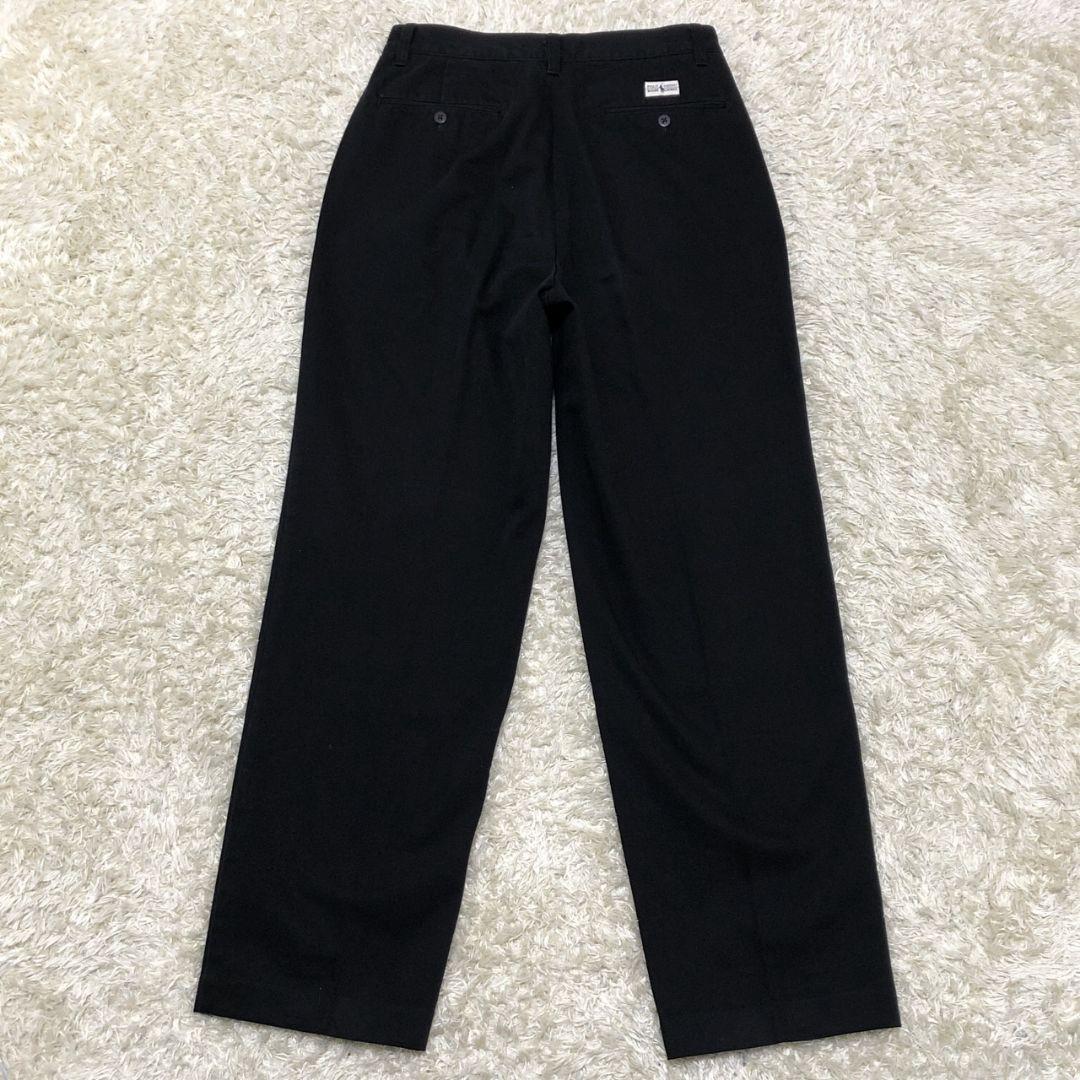 美品✨ポロバイラルフローレン 黒 ロゴタグ コットン チノパン ズボン 30