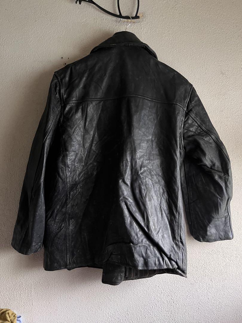 70s m.i.c ユーロ 古着 ブラック レザー ジャケット