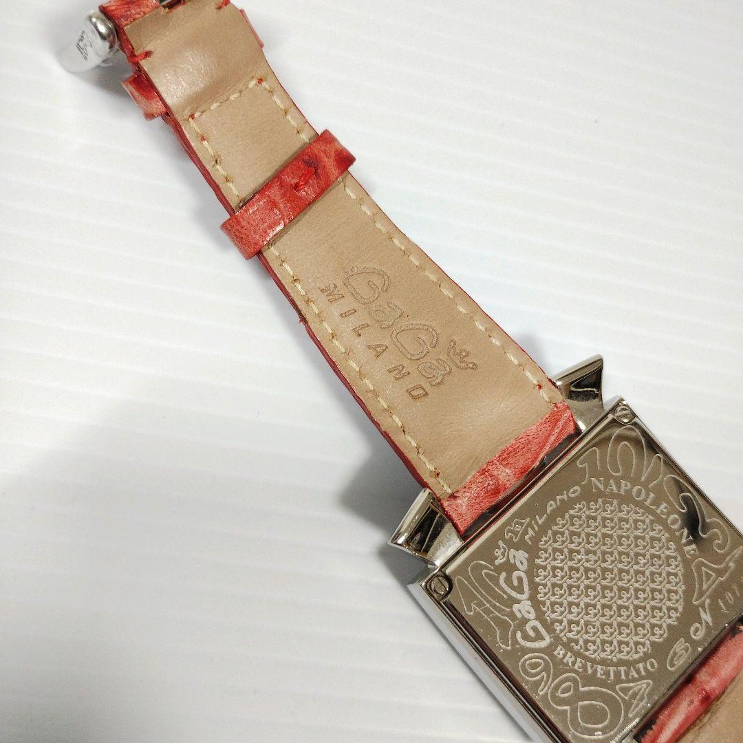 GagaMilano ナポレオーネ シェル文字盤 レッドベルト 高 品質ファッション - GagaMilano ナポレオーネ シェル文字盤
