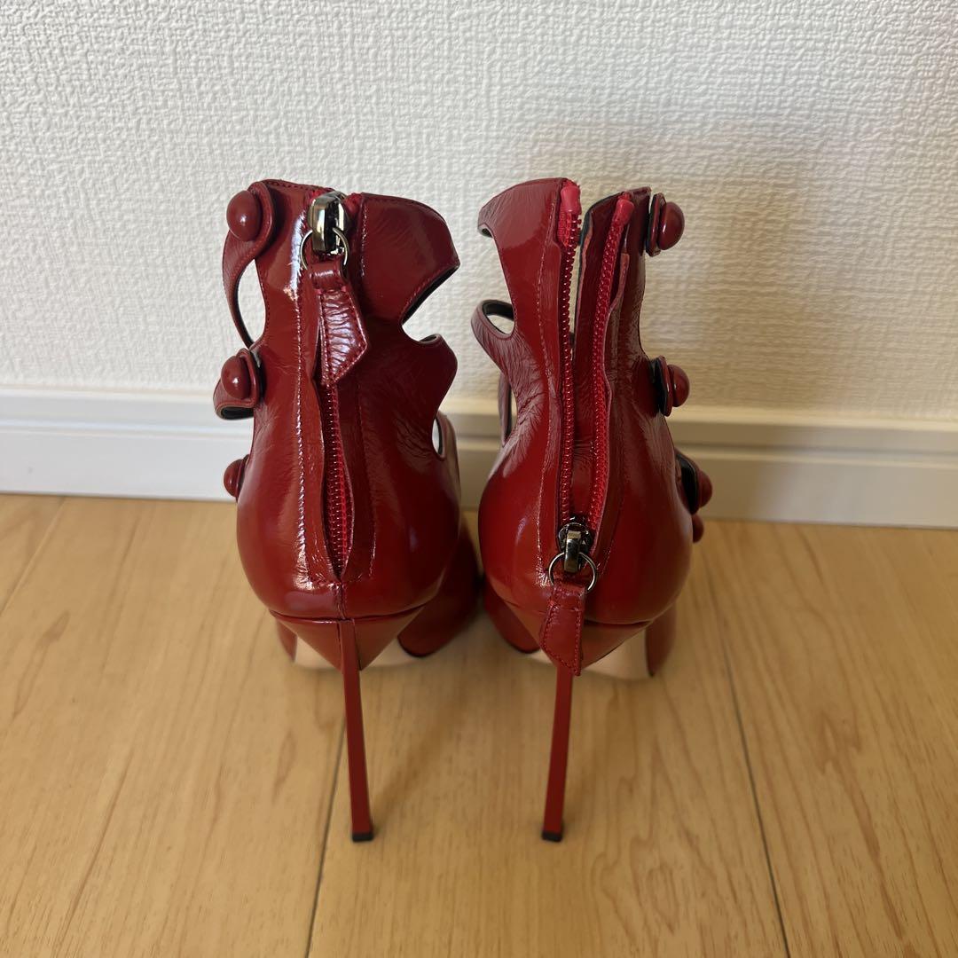 CASADEI レッドオープントゥヒール CASADEI レッドオープントゥヒール