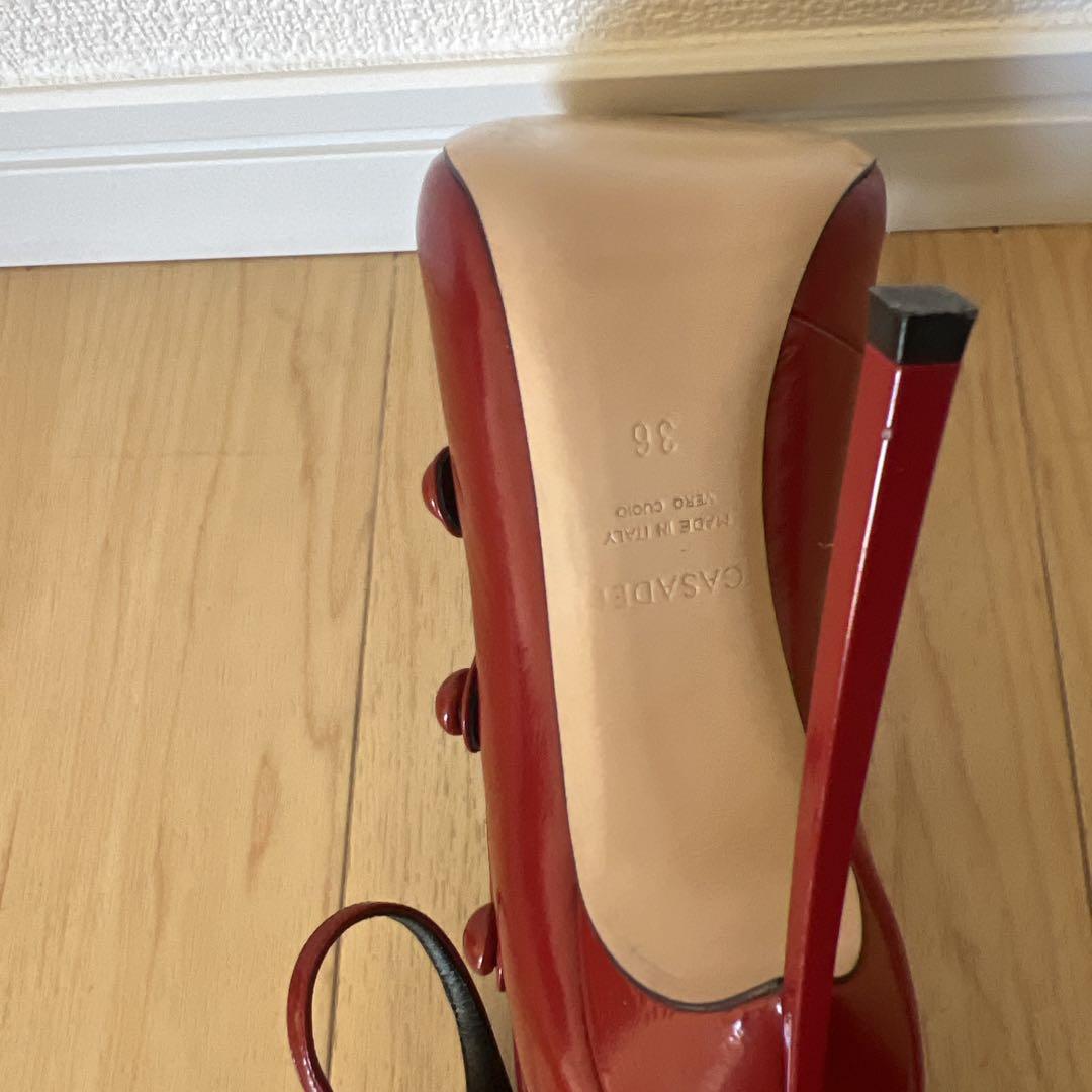 CASADEI レッドオープントゥヒール CASADEI レッドオープントゥヒール