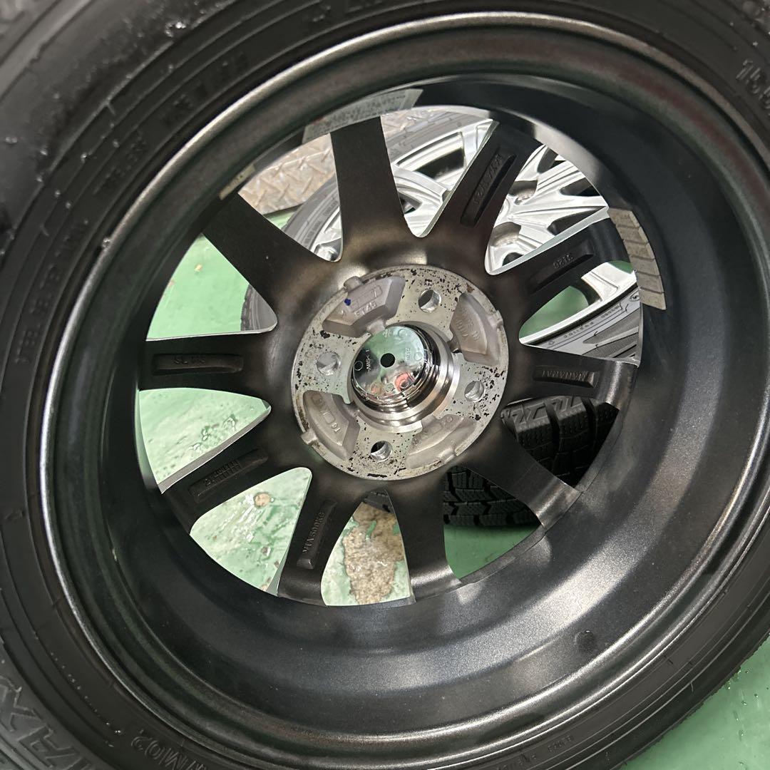 中古スタッドレスアルミ155/65R14ダンロップ4本セット　軽自動車用